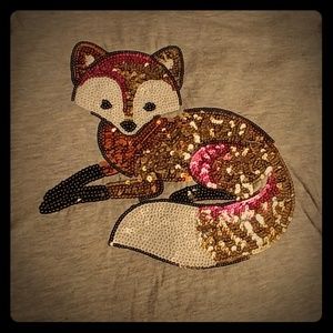 Sequin fox tee
